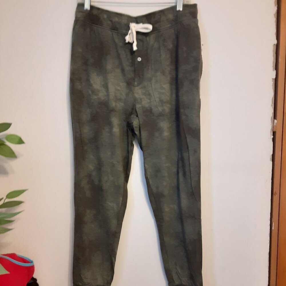 Sun + Stone (L) Men's Grey Tie Dye Jogging Pants w/Elastic  Waist.